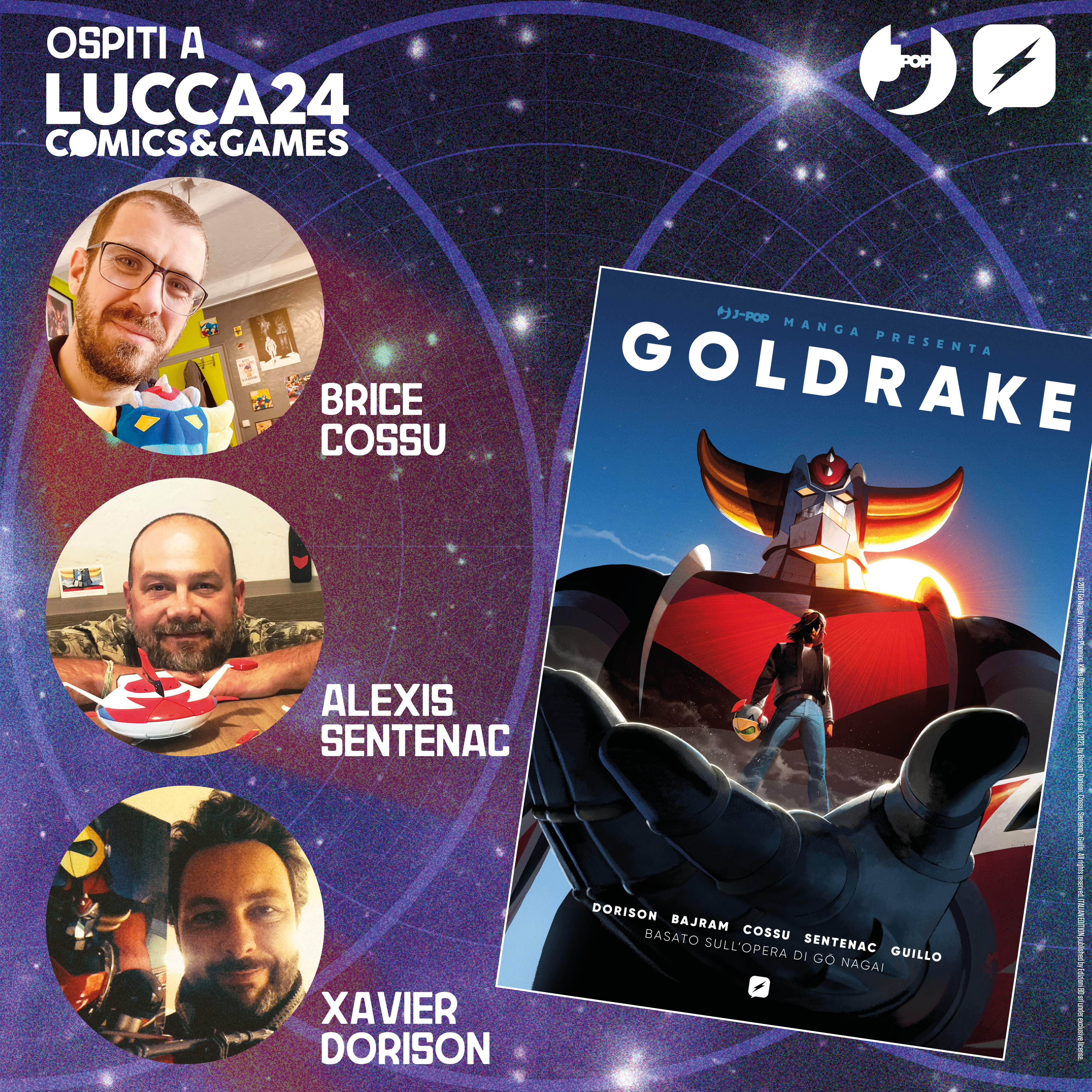 Edizioni BD annuncia la presenza degli autori di GOLDRAKE (2021) a Lucca Comics & Games 2024